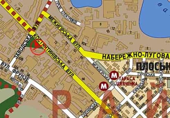 Схема рекламной плоскости по адресу Константиновская ул. - Заводская ул.,  АЗС Барс