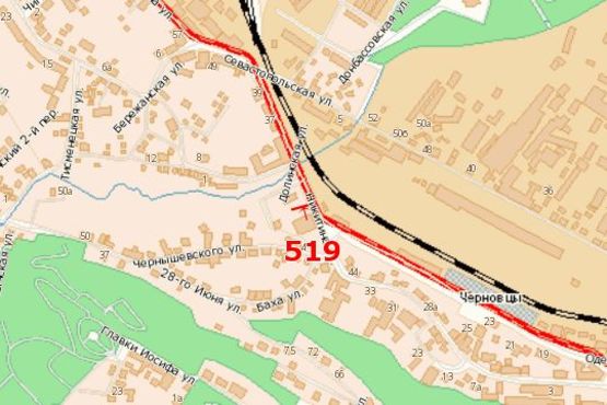 Схема рекламной плоскости по адресу Гагаріна вул., 29