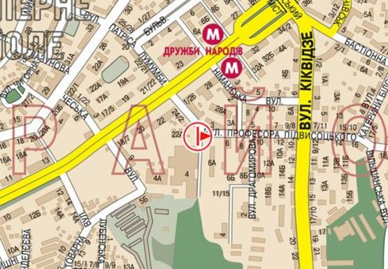 Схема рекламной плоскости по адресу Подвысоцкого ул., 4