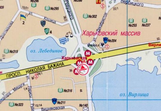 Схема рекламной плоскости по адресу Ревуцкого ул., 42