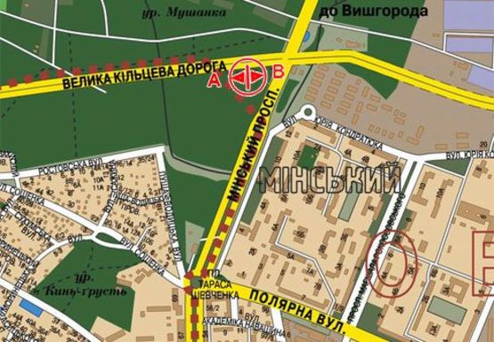 Схема рекламної площини за адресою Большая Кольцевая Дорога