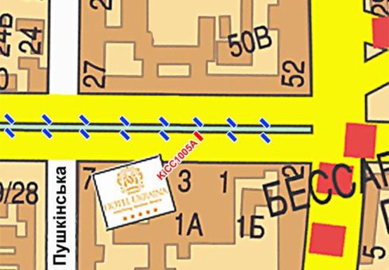 Схема рекламной плоскости по адресу Шевченко б-р