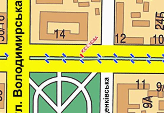 Схема рекламной плоскости по адресу Шевченко б-р