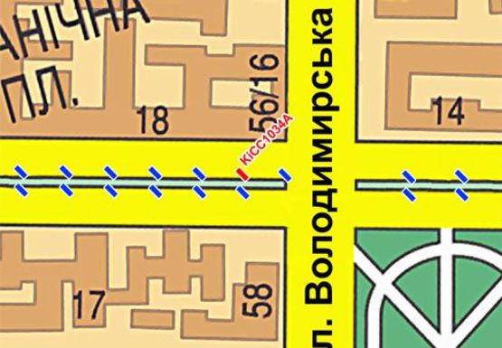 Схема рекламной плоскости по адресу Шевченко б-р