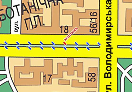 Схема рекламної площини за адресою Шевченко б-р