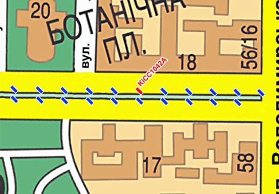 Схема рекламной плоскости по адресу Шевченко б-р