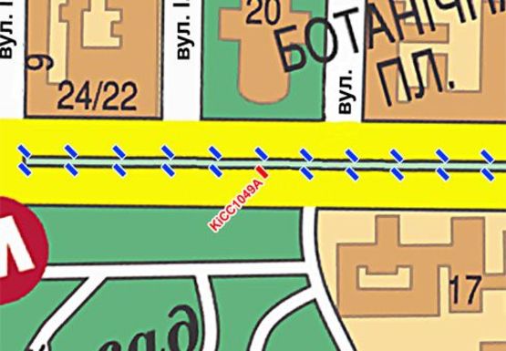 Схема рекламной плоскости по адресу Шевченко б-р
