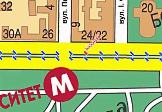 Схема рекламной плоскости по адресу Шевченко б-р