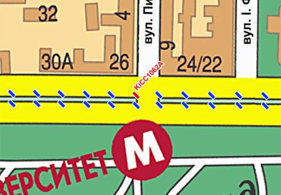 Схема рекламной плоскости по адресу Шевченко б-р