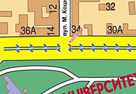 Схема рекламної площини за адресою Шевченко б-р
