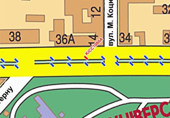 Схема рекламної площини за адресою Шевченко б-р