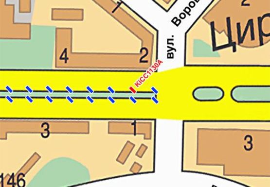 Схема рекламної площини за адресою Победы пр.