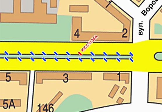Схема рекламної площини за адресою Победы пр.