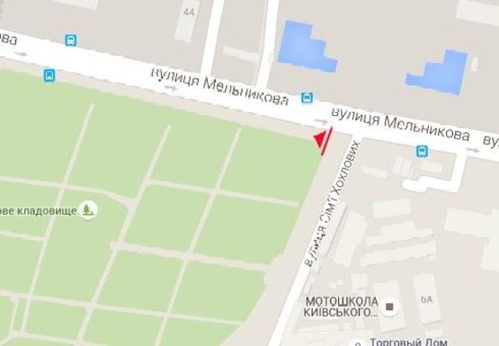 Схема рекламной плоскости по адресу Мельникова ул.- Семьи Хохловых ул.