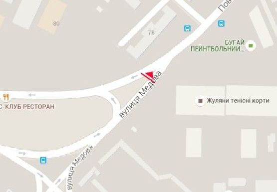 Схема рекламной плоскости по адресу Аэропорт "Киев",  Воздухофлотский пр-т - Медовая ул.