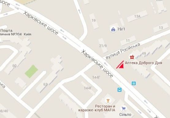 Схема рекламной плоскости по адресу Харьковское шоссе, 49