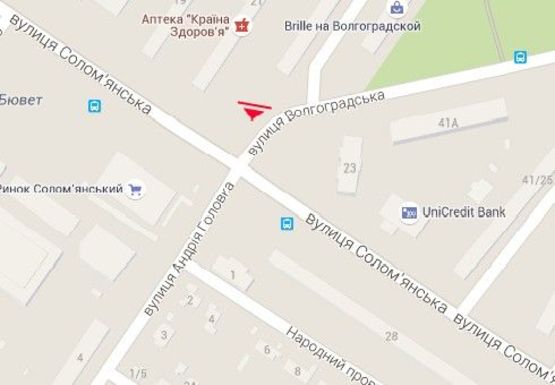 Схема рекламной плоскости по адресу Волгоградская ул., 14 - Соломенская ул.