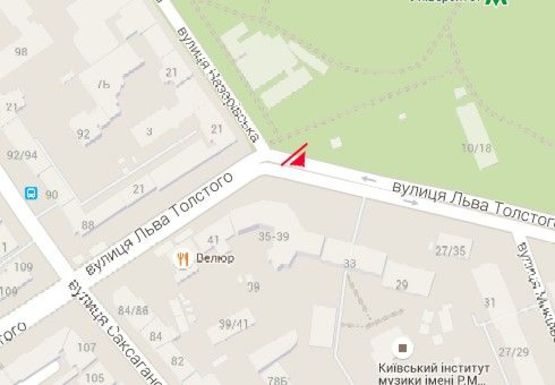 Схема рекламної площини за адресою Льва  Тостого ул., 27