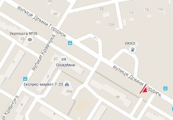 Схема рекламной плоскости по адресу Гордиюк ул., 45