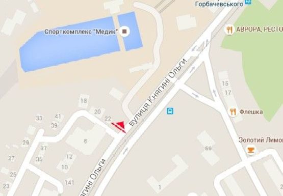 Схема рекламной плоскости по адресу Княгини Ольги ул., 14