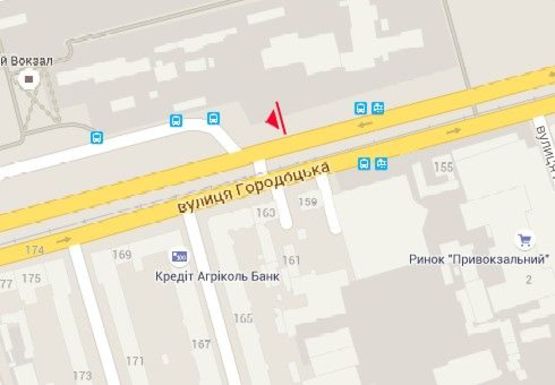 Схема рекламної площини за адресою Городоцкая ул., 159