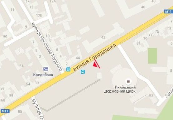 Схема рекламной плоскости по адресу Городоцкая ул., 81/83
