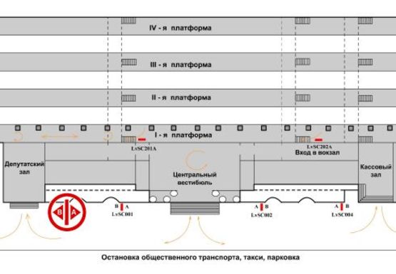 Схема рекламної площини за адресою Привокзальная площадь