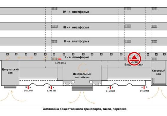 Схема рекламної площини за адресою Первая платформа