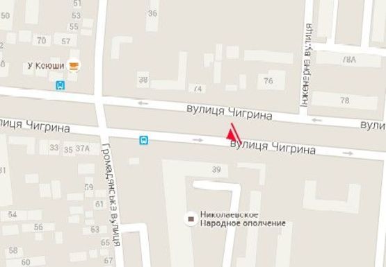 Схема рекламної площини за адресою Пограничная ул., 43-а