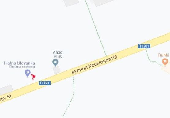 Схема рекламной плоскости по адресу Космонавтов ул., - парк Дубки