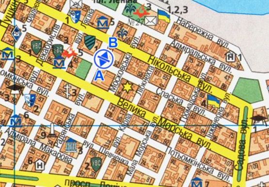 Схема рекламної площини за адресою Соборная ул. - Спасская ст.