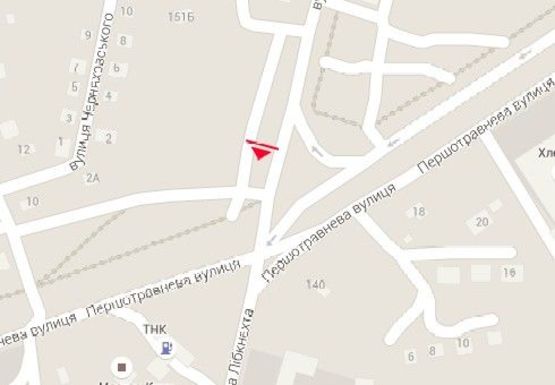 Схема рекламной плоскости по адресу Карла Либкнехта ул. - Первомайская ул.