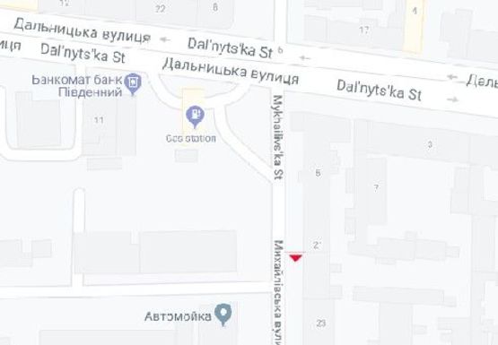 Схема рекламной плоскости по адресу Михайловская ул. - Дальницкая ул., 5