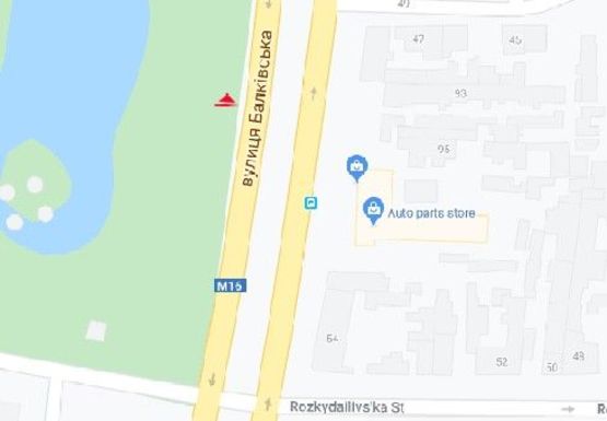 Схема рекламной плоскости по адресу Балковская ул., 95 напротив