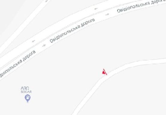 Схема рекламної площини за адресою Овидиопольская дорога, выезд от "7-го километра" к "МЕТРО"