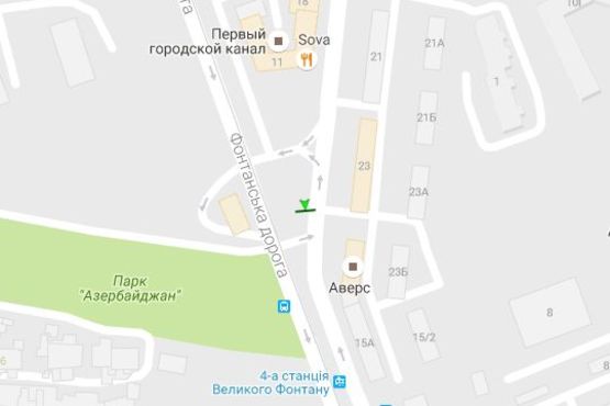 Схема рекламної площини за адресою Фонтанська дорога - Сегедська вул., 23