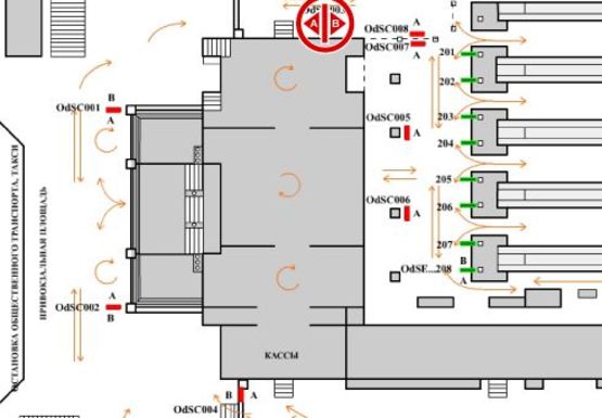 Схема рекламної площини за адресою Привокзальная пл.