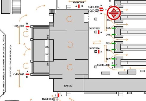 Схема рекламної площини за адресою Платформа № 1