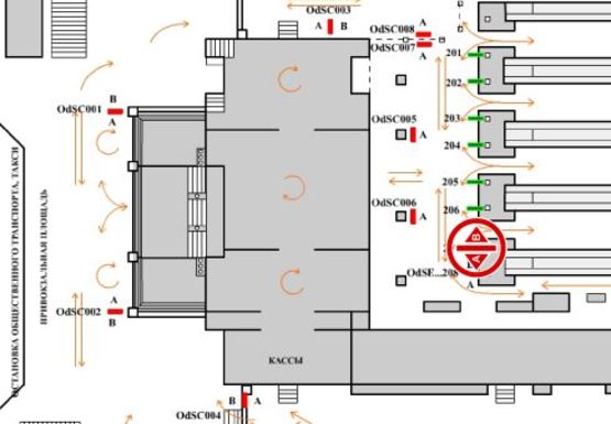Схема рекламної площини за адресою Платформа № 4