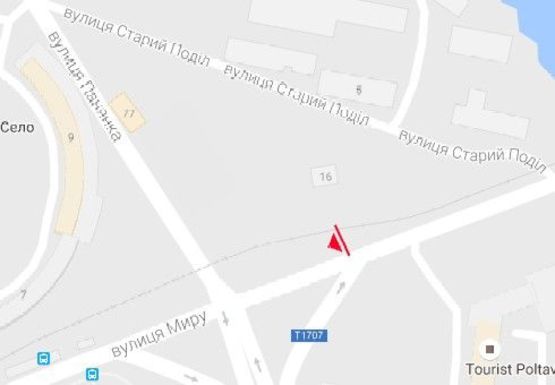 Схема рекламной плоскости по адресу Мира ул.