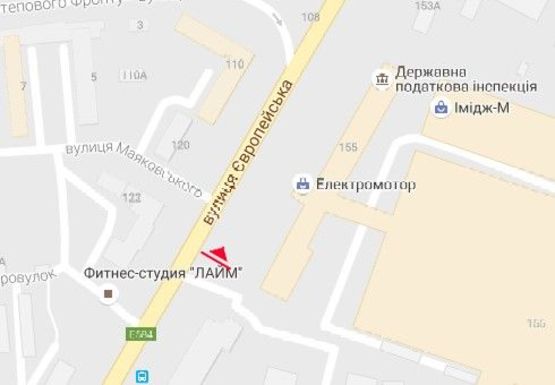 Схема рекламной плоскости по адресу Европейская ул., 155