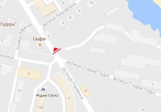 Схема рекламной плоскости по адресу Панянка ул. - Старый Подол ул.