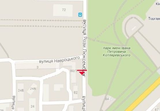 Схема рекламной плоскости по адресу Раиси Кириченко ул., 82