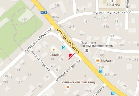 Схема рекламной плоскости по адресу Соборная ул. - Коцюбинского ул.