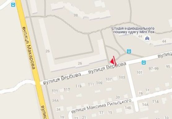 Схема рекламной плоскости по адресу Вербовая ул., 41