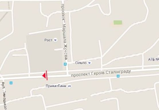 Схема рекламної площини за адресою Героев Сталинграда пр.