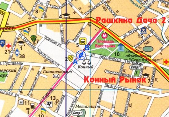 Схема рекламной плоскости по адресу Молочная ул. - Военная ул. (остановка)