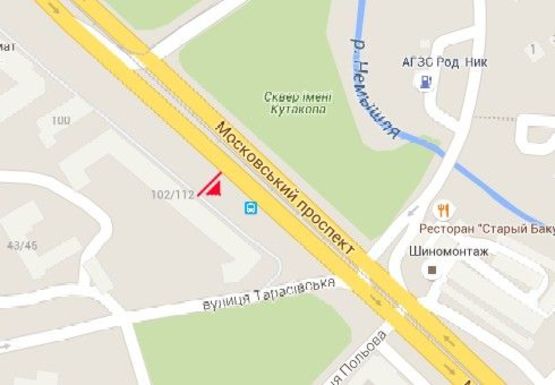 Схема рекламної площини за адресою Московский пр., 112 (остановка)