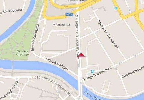 Схема рекламної площини за адресою Университетская ул., 37-39 (остановка)