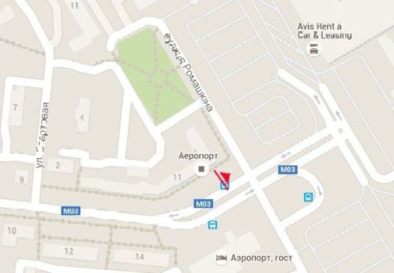 Схема рекламної площини за адресою Аэрофлотская ул., 11 - Ромашкина ул. (остановка)